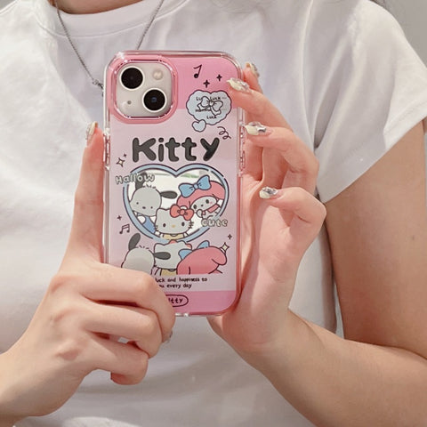 Japan and South Korea Suitable for IPhone13pro Mirror Cartoon 14pro Phone Case Apple 12promax Cute For IPhone 11-15 Pro Max