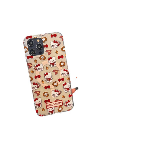 Cute Cartoon Sanrio Autumn Winter New Hellokitty Cute Sanrio iPhone Case Full Body Protective Case For IPhone 11-15 Pro Max