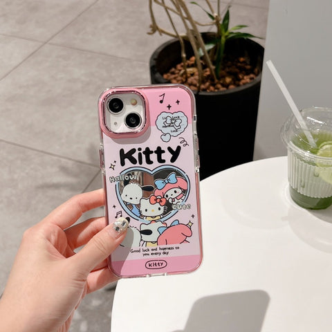 Japan and South Korea Suitable for IPhone13pro Mirror Cartoon 14pro Phone Case Apple 12promax Cute For IPhone 11-15 Pro Max