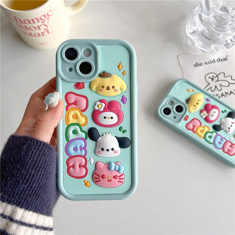 Cartoon Stereo My Melody Full Body Protective Case For IPhone 11-15 Pro Max