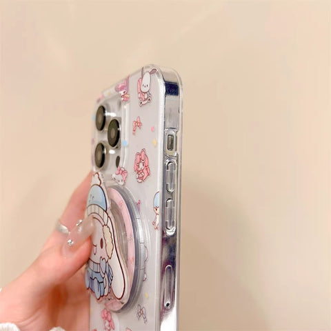 Double-layer Magnetic Stand Protective Case Cute Sanrio iPhone Case Full Body Protective Case For IPhone 11-15 Pro Max