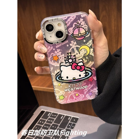 Cute Cartoon Sanrio Halo Cute Sanrio iPhone Case Full Body Protective Case For IPhone 11-15 Pro Max