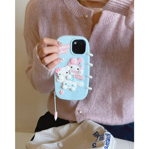 Cute Sanrio iPhone Case Full Body Protective Case For IPhone 11-15 Pro Max