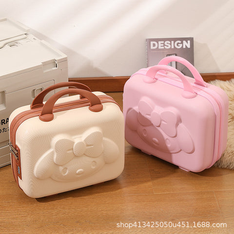 My Melody Cute Bow Suitcase 14-inch Mini Suitcase Makeup Box