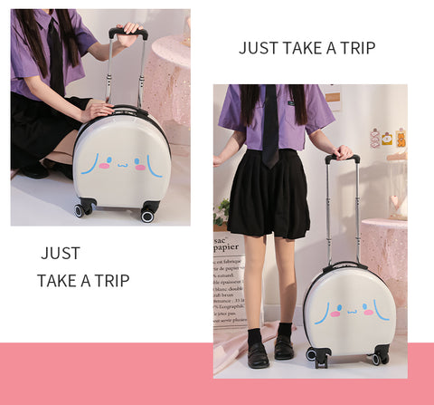 18inches or 20inches Colorful Merlot Travel Luggage Ins Coolomey Suitcase Large Ear Dog Universal Wheel Mount Case