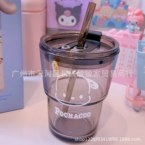 Sanrio Series Glass Straw Cups