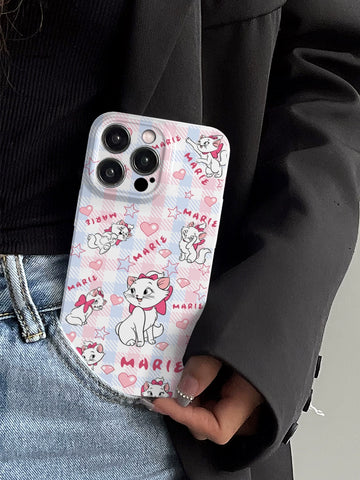 Cartoon Mary Cat Fun  Cute Sanrio iPhone Case Full Body Protective Case For IPhone 11-15 Pro Max