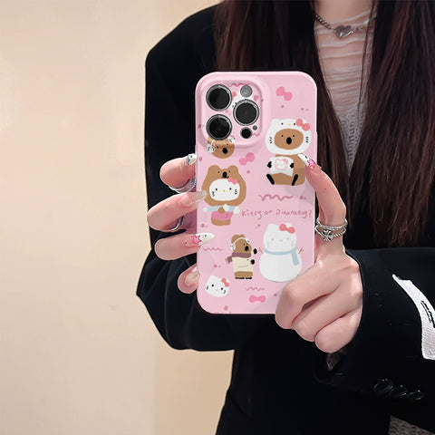 Pink Cute Sanrio iPhone Case Full Body Protective Case For IPhone 11-15 Pro Max