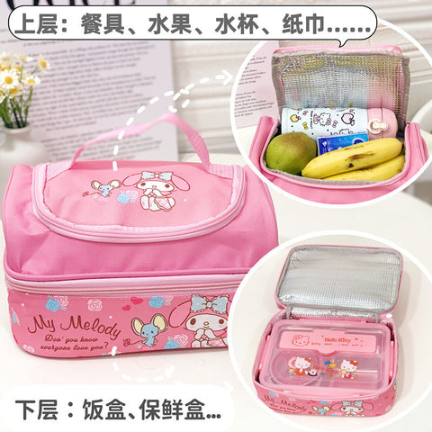 Sanrio Large-capacity Student Lunch Box Portable Insulation Lunch Bag