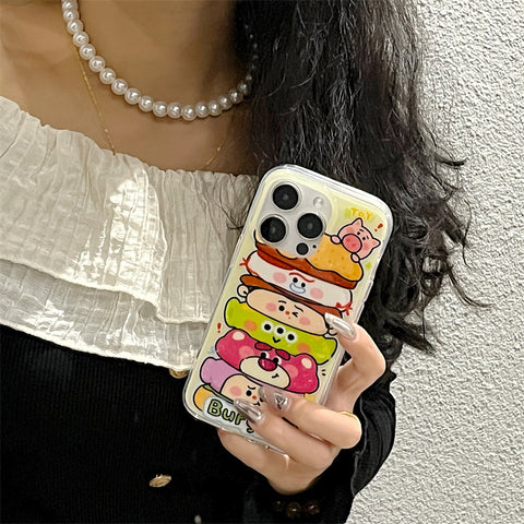 Cartoon Folding Music Sanrio iPhone Case Full Body Protective Case For IPhone 11-15 Pro Max