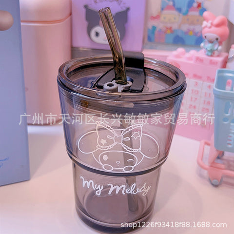 Sanrio Series Glass Straw Cups