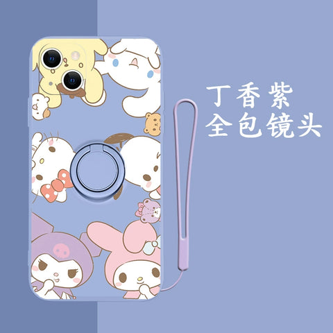 Kuromi Apple 15 Phone Case Cute Sanrio iPhone Case Full Body Protective Case For IPhone 11-15 Pro Max