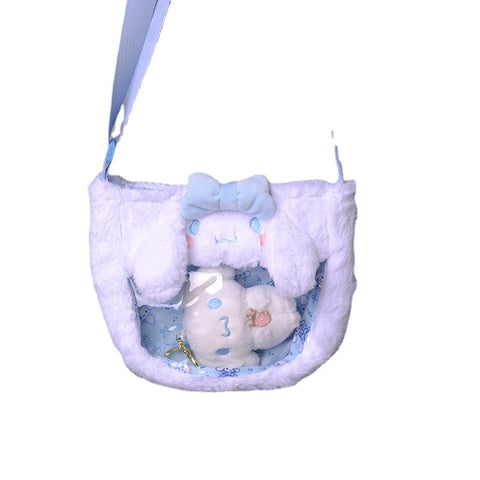 Sanrio Transparent PVC Plush Doll Cross Body Bag