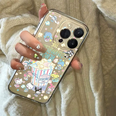 Popcorn Cute Sanrio iPhone Case Full Body Protective Case For IPhone 11-15 Pro Max