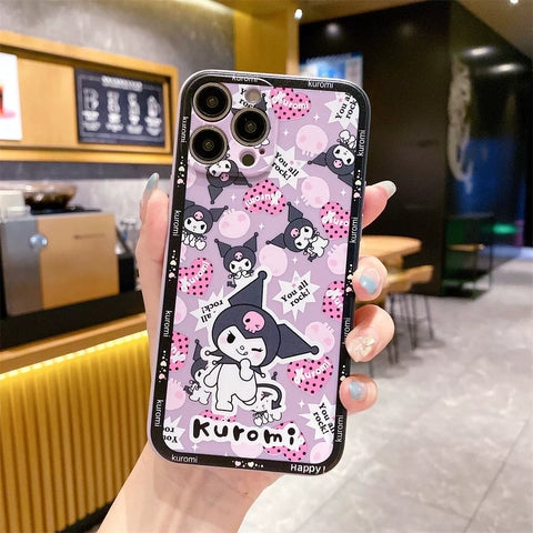 New Iphone 14 Cartoon SanrioApple Mobile Phone Case Kuromi My Melody Sanrio iPhone Case Full Body Protective Case For IPhone 11-15 Pro Max