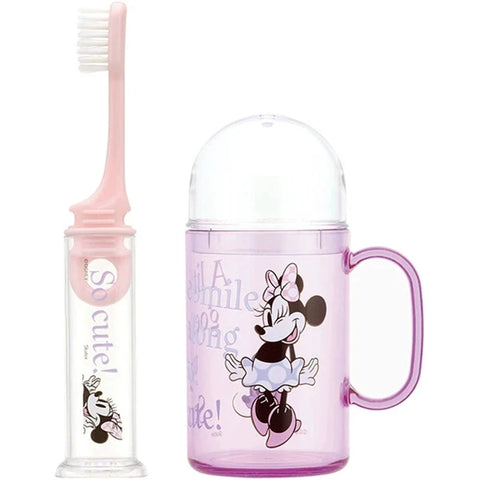 Spot Japanese Purchase Sanrio Disney Skater Collaboration Travel Carrying Toothbrush Mouthwash Cup Set Cartoon