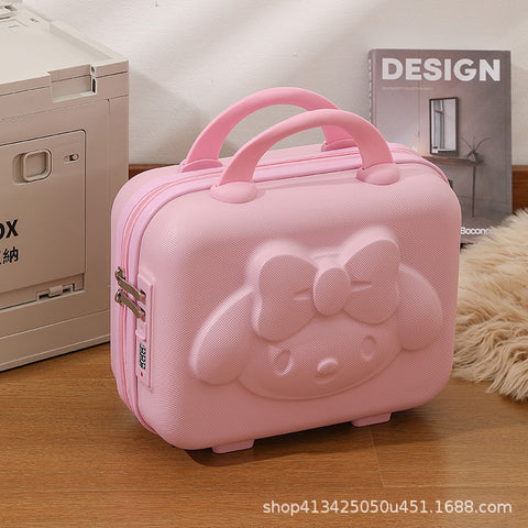 My Melody Cute Bow Suitcase 14-inch Mini Suitcase Makeup Box