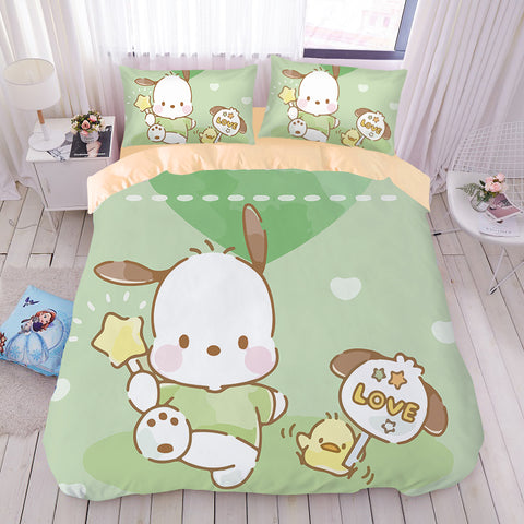 Cotton Cartoon Sanrio Pachacco Set Bedding Bag Bedsheet- Cute Cotton Household Bedding Bag