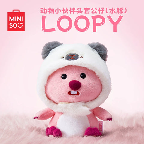 MINISO MINISO MINISO LOOPY Little Buddy Head Cover Doll Throwing Pillow Backrest Changing Stand Sitting Doll