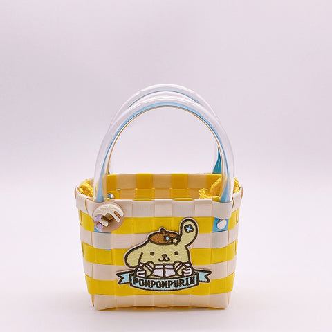 Sanrio Embroidery Cloth Sticker Small Cross-body Cabbage Basket Bag