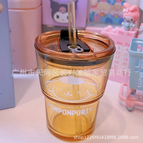 Sanrio Series Glass Straw Cups