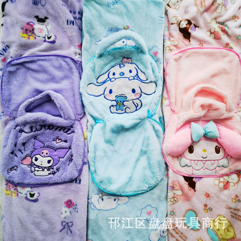 Sanrio Series Travel Portable Handbag & Air Conditioning Blanket