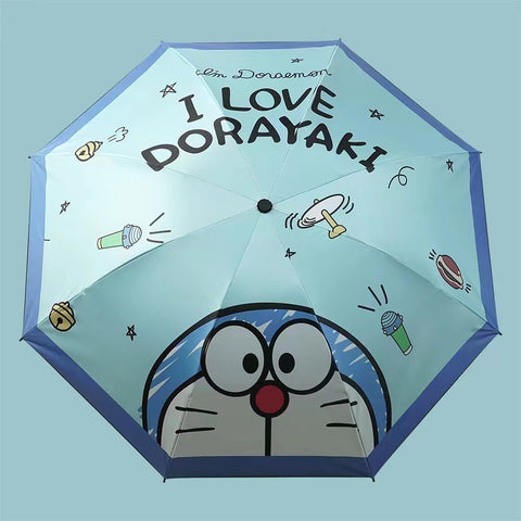 Wholesale of Spot Sanrio Kuromi Black Glue Dual-purpose Sunny Umbrellas, Folding Black Glue Cartoon Sun Umbrellas, Children's Umbrellas