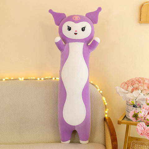 Cute Kuromi Long Pillow Sleeping Leg Clamping Doll on Bed Plush Toy Gifts Girl Super Soft Doll