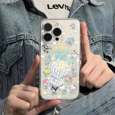 Popcorn Cute Sanrio iPhone Case Full Body Protective Case For IPhone 11-15 Pro Max