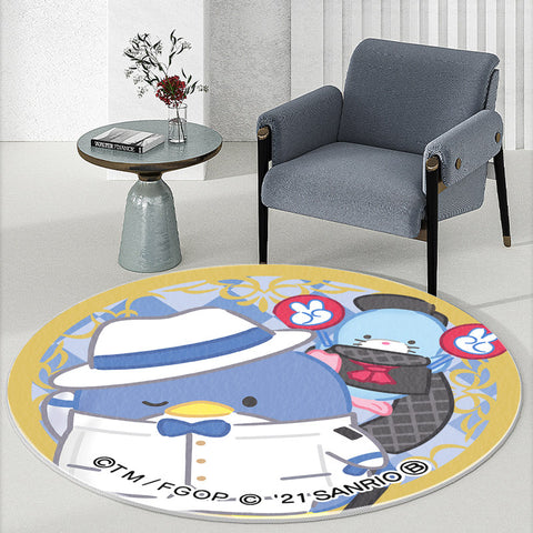 Cartoon Blend Carpet Home Hanging Basket Round Mat Carpet