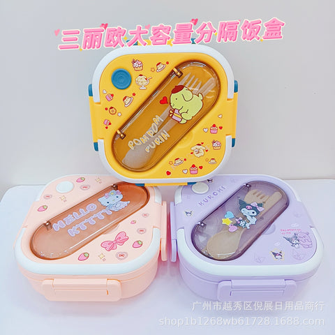 Sanrio's New Plastic Lunch Box And Can Be Microwave Oven Insulation Box