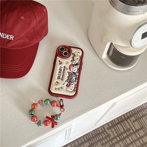 Cartoon Christmas Sanrio IPhone 15/14 for 11 Apple 12/13 PROMAX Phone Case Anti-drop For IPhone 11-15 Pro Max