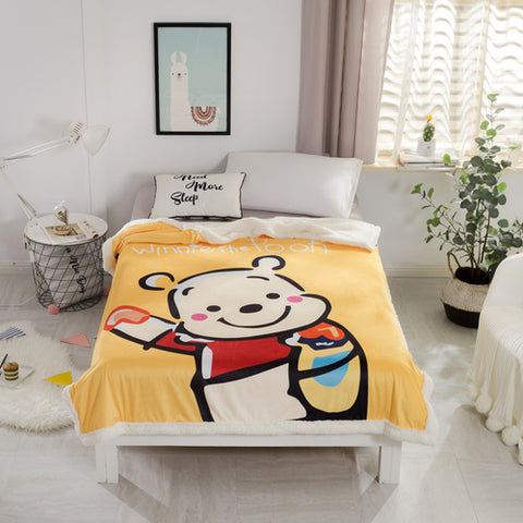 Double Cashmere Blanket Dormitory Single Doraemon Thick Warm Flannel Nap Blanket