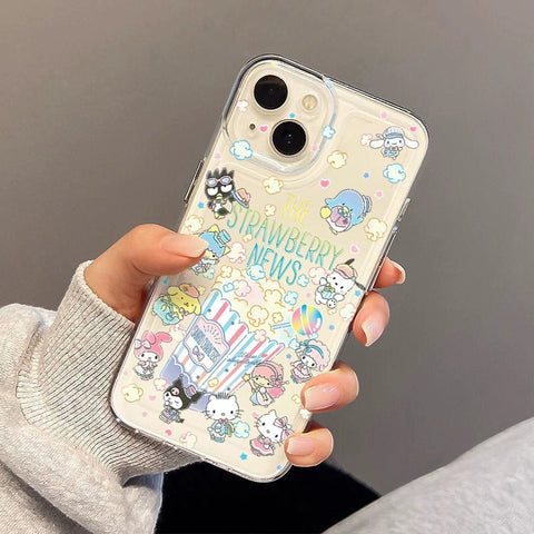 Popcorn Cute Sanrio iPhone Case Full Body Protective Case For IPhone 11-15 Pro Max