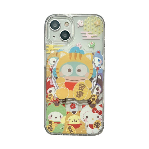 New Year's Cute Sanrio for Iphone15promax Apple 13 Phone Case New 14 Pro Magnetic Stand 12 Pro Creative 11 Cartoon 13 Pro