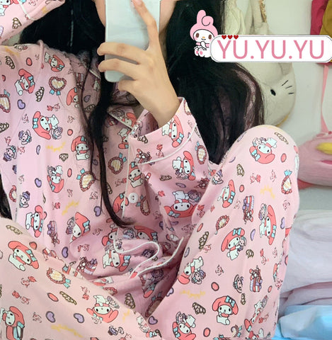 Sanrio Series Long Sleeve Pants Cute Pajamas