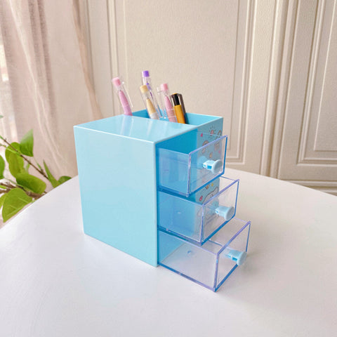 Sanrio Three-layer Drawer Multifunctional Desktop Storage Pen Holder