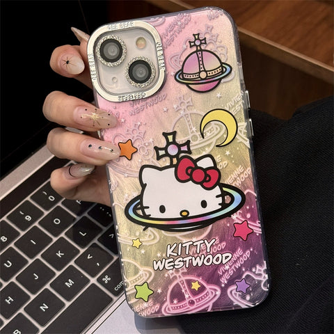 Cute Cartoon Sanrio Halo Cute Sanrio iPhone Case Full Body Protective Case For IPhone 11-15 Pro Max