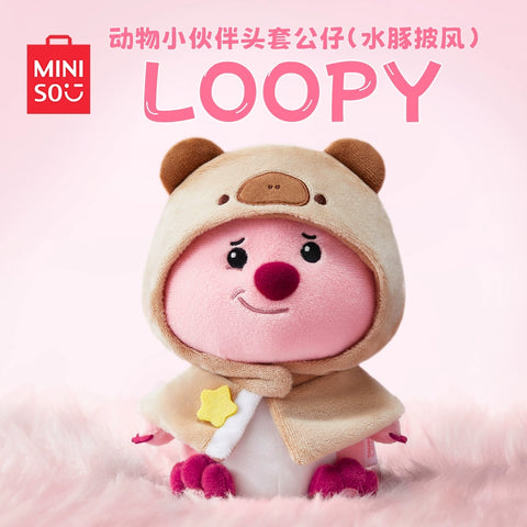 MINISO MINISO MINISO LOOPY Little Buddy Head Cover Doll Throwing Pillow Backrest Changing Stand Sitting Doll