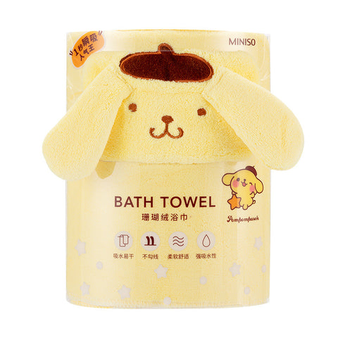 Sanrio Series Soft Coral Velvet Absorbent Bath Towel