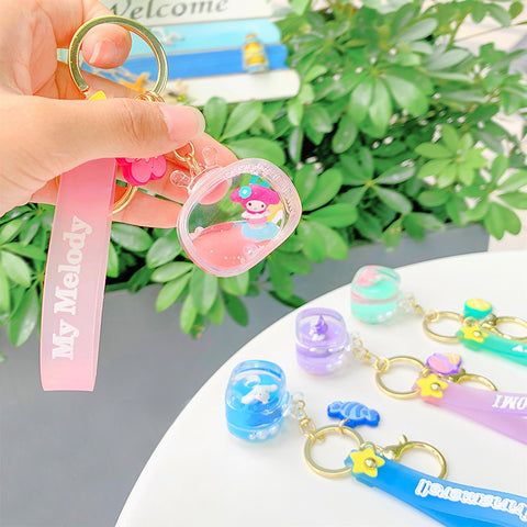 Genuine Sanrio Into The Oil Cartoon Keychain Creative Cute Kulomi Doll Bag Small Ornament Gifts Wholesale