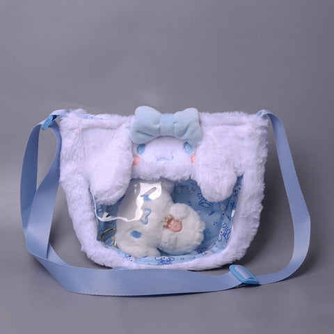 Sanrio Transparent PVC Plush Doll Cross Body Bag