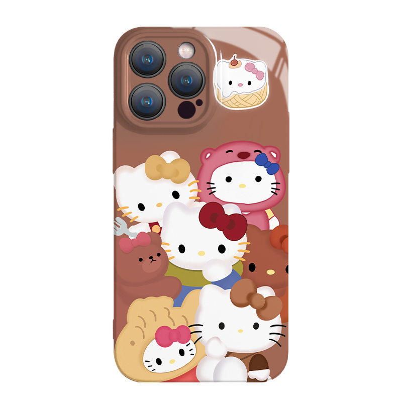 HK HelloKitty Cute Sanrio iPhone Case Full Body Protective Case For IPhone 11-15 Pro Max