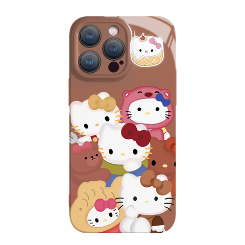 HK HelloKitty Cute Sanrio iPhone Case Full Body Protective Case For IPhone 11-15 Pro Max