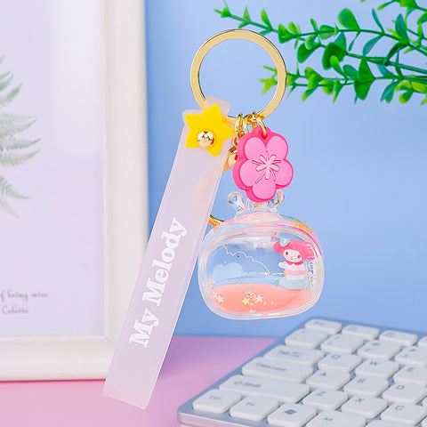 Genuine Sanrio Into The Oil Cartoon Keychain Creative Cute Kulomi Doll Bag Small Ornament Gifts Wholesale