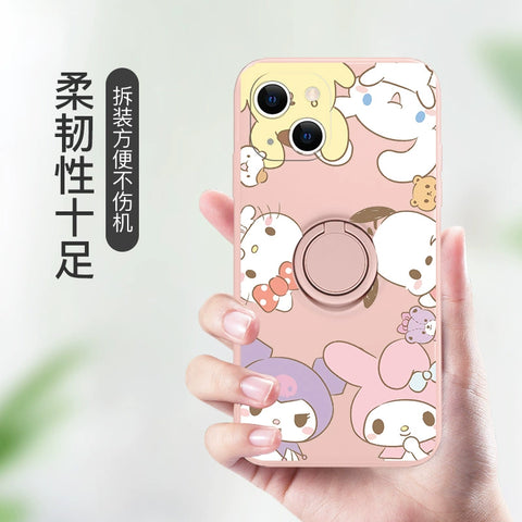 Kuromi Apple 15 Phone Case Cute Sanrio iPhone Case Full Body Protective Case For IPhone 11-15 Pro Max