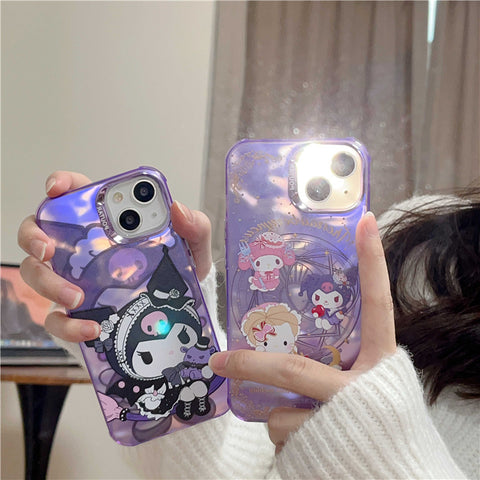 IMD Water Wave Magic Array Sanrio IPhone 15 Cartoon 14 Promax 12 Phone Case Apple 13 Chain For IPhone 11-15 Pro Max