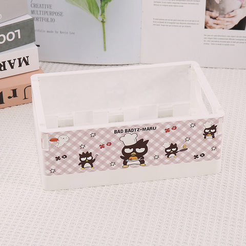 Desktop Foldable Plastic Storage Box Sundries Storage Basket