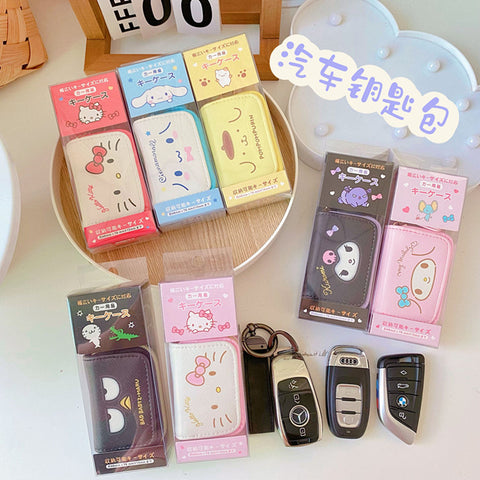 Sanrio Series PU Leather Zipper Storage Bag Key Protective Case