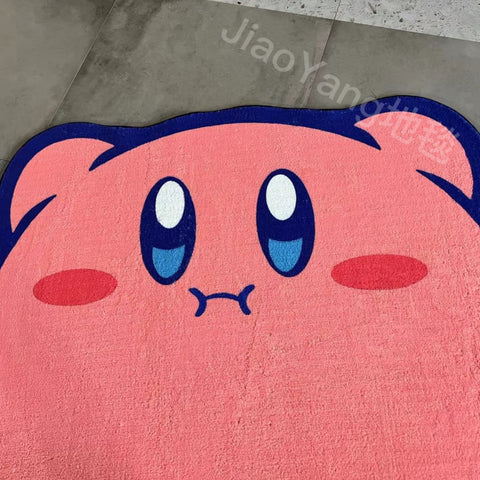 Kirby Carpet Cartoon Thickened Floor Mat, Children's Bedroom Bedside Blanket, Imitation Cashmere Blanket